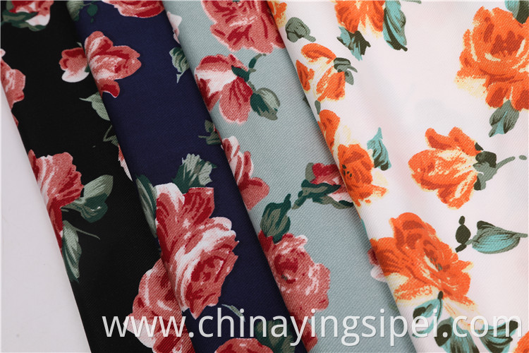 In stock soft twill textiles printing fabrics rayon print fabric for shirts